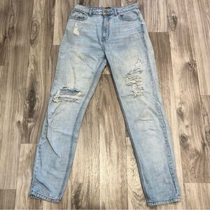BDG Urban Outfitters Light Wash Distressed High Rise Mom Jeans